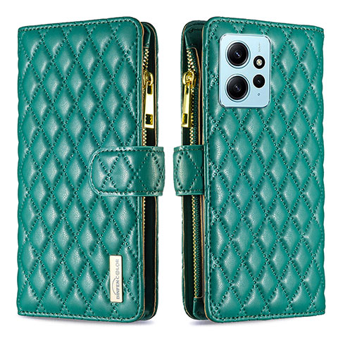 Coque Portefeuille Livre Cuir Etui Clapet B12F pour Xiaomi Redmi Note 12 4G Vert