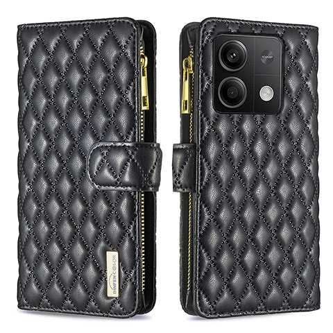 Coque Portefeuille Livre Cuir Etui Clapet B12F pour Xiaomi Redmi Note 13 5G Noir