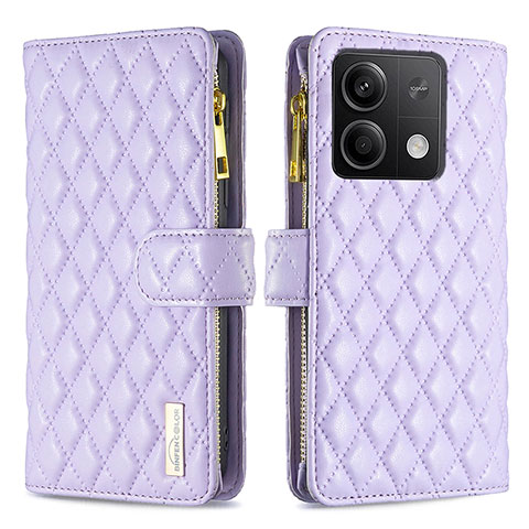 Coque Portefeuille Livre Cuir Etui Clapet B12F pour Xiaomi Redmi Note 13 5G Violet