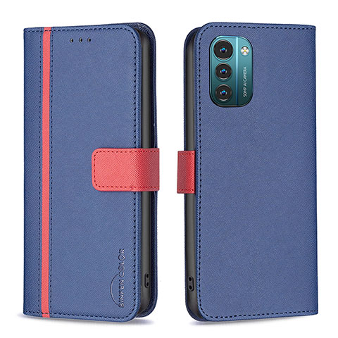 Coque Portefeuille Livre Cuir Etui Clapet B13F pour Nokia G11 Bleu