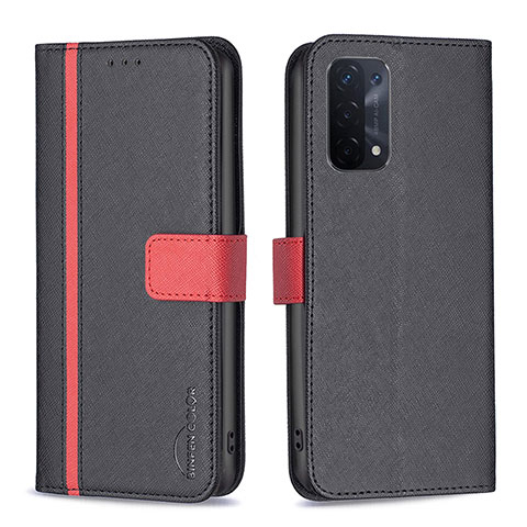 Coque Portefeuille Livre Cuir Etui Clapet B13F pour OnePlus Nord N200 5G Noir