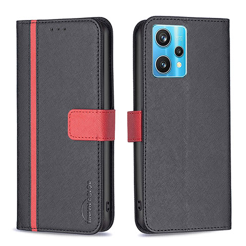 Coque Portefeuille Livre Cuir Etui Clapet B13F pour Realme 9 4G Noir