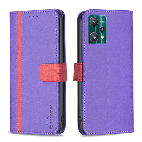 Coque Portefeuille Livre Cuir Etui Clapet B13F pour Realme 9 Pro 5G Violet