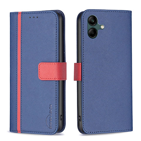 Coque Portefeuille Livre Cuir Etui Clapet B13F pour Samsung Galaxy A04E Bleu