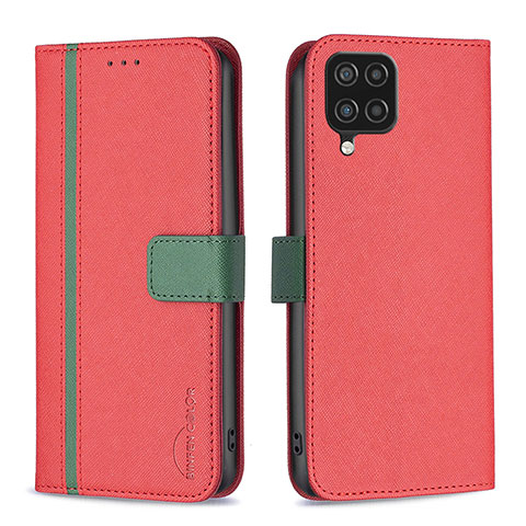 Coque Portefeuille Livre Cuir Etui Clapet B13F pour Samsung Galaxy A12 5G Rouge