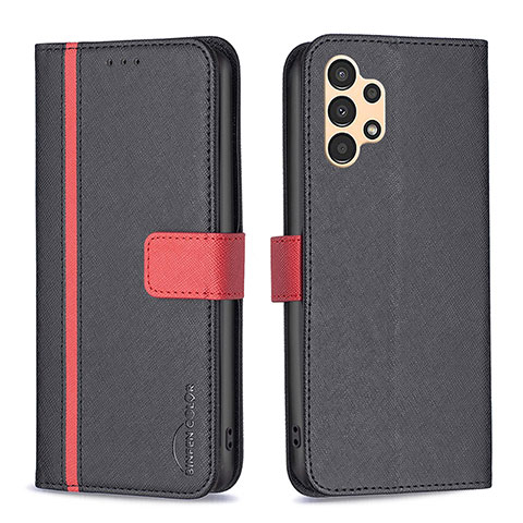 Coque Portefeuille Livre Cuir Etui Clapet B13F pour Samsung Galaxy A13 4G Noir