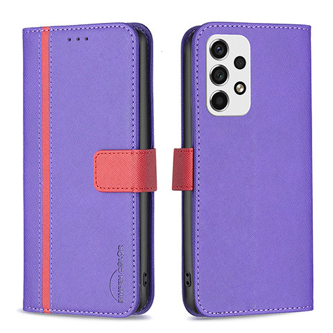 Coque Portefeuille Livre Cuir Etui Clapet B13F pour Samsung Galaxy A53 5G Violet