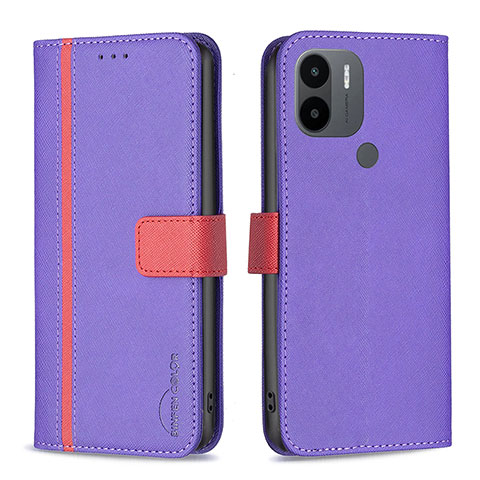 Coque Portefeuille Livre Cuir Etui Clapet B13F pour Xiaomi Redmi A1 Plus Violet