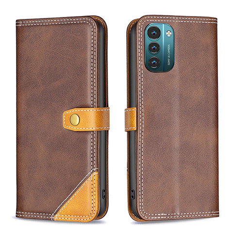 Coque Portefeuille Livre Cuir Etui Clapet B14F pour Nokia G11 Marron