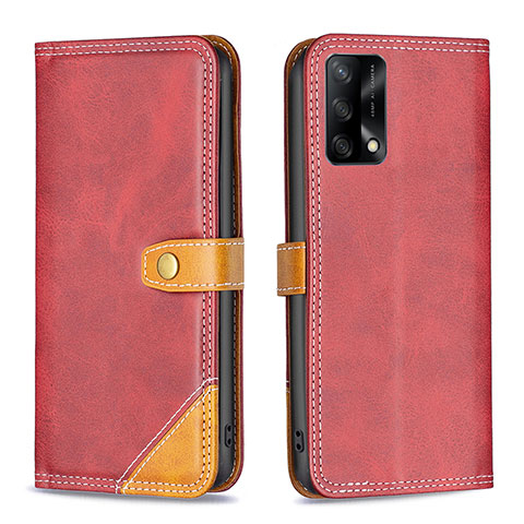 Coque Portefeuille Livre Cuir Etui Clapet B14F pour Oppo A74 4G Rouge