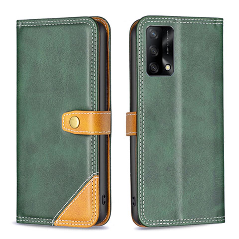 Coque Portefeuille Livre Cuir Etui Clapet B14F pour Oppo A74 4G Vert