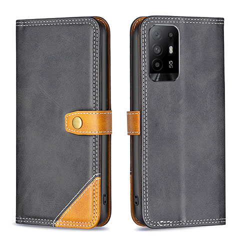 Coque Portefeuille Livre Cuir Etui Clapet B14F pour Oppo A94 5G Noir