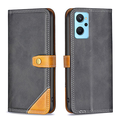 Coque Portefeuille Livre Cuir Etui Clapet B14F pour Oppo A96 4G Noir