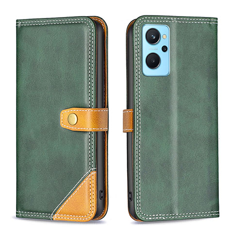 Coque Portefeuille Livre Cuir Etui Clapet B14F pour Oppo A96 4G Vert