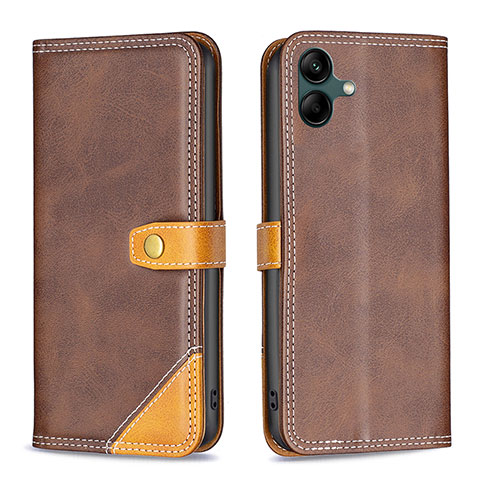 Coque Portefeuille Livre Cuir Etui Clapet B14F pour Samsung Galaxy A04 4G Marron