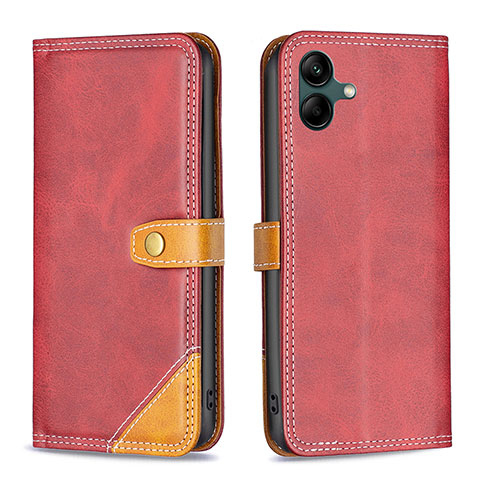 Coque Portefeuille Livre Cuir Etui Clapet B14F pour Samsung Galaxy A04 4G Rouge