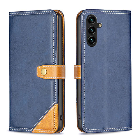 Coque Portefeuille Livre Cuir Etui Clapet B14F pour Samsung Galaxy A04s Bleu