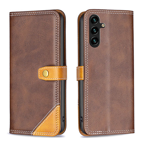 Coque Portefeuille Livre Cuir Etui Clapet B14F pour Samsung Galaxy A04s Marron