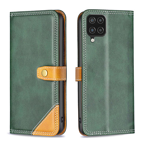 Coque Portefeuille Livre Cuir Etui Clapet B14F pour Samsung Galaxy A12 5G Vert