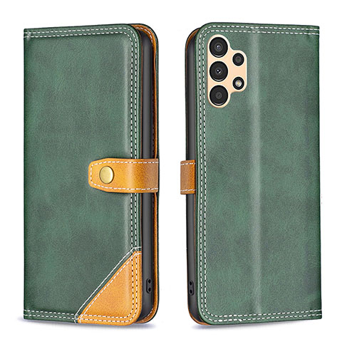 Coque Portefeuille Livre Cuir Etui Clapet B14F pour Samsung Galaxy A13 4G Vert