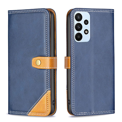 Coque Portefeuille Livre Cuir Etui Clapet B14F pour Samsung Galaxy A23 4G Bleu