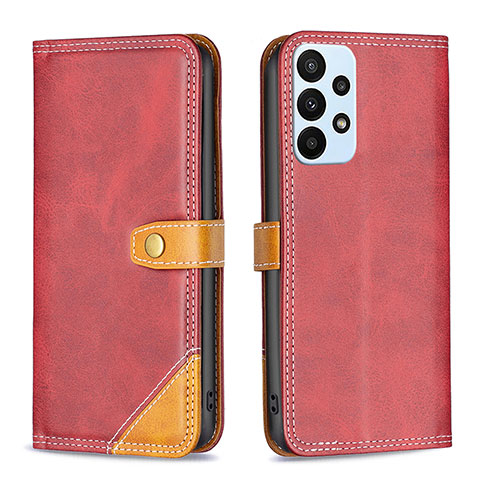 Coque Portefeuille Livre Cuir Etui Clapet B14F pour Samsung Galaxy A23 4G Rouge