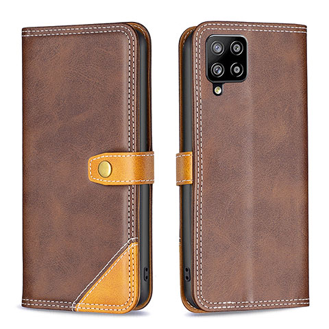 Coque Portefeuille Livre Cuir Etui Clapet B14F pour Samsung Galaxy A42 5G Marron