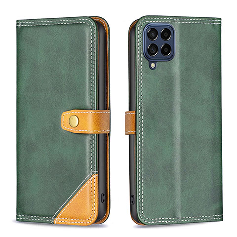 Coque Portefeuille Livre Cuir Etui Clapet B14F pour Samsung Galaxy M53 5G Vert