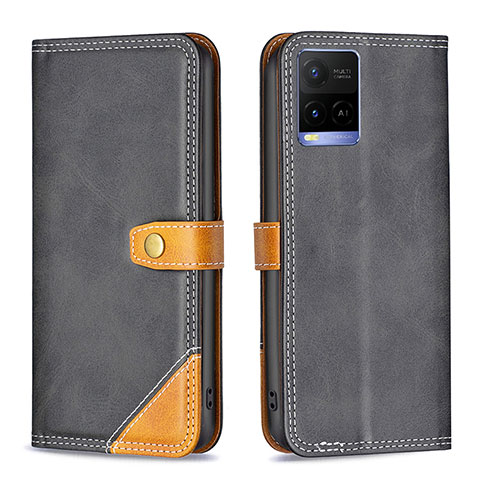 Coque Portefeuille Livre Cuir Etui Clapet B14F pour Vivo Y32 4G Noir