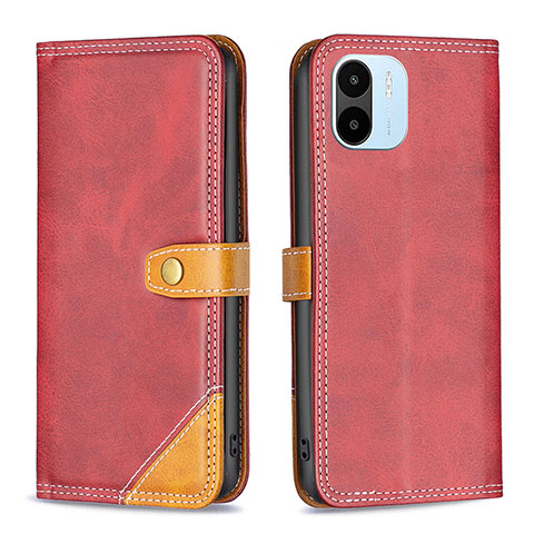 Coque Portefeuille Livre Cuir Etui Clapet B14F pour Xiaomi Poco C50 Rouge