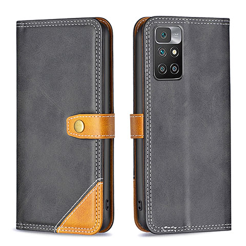 Coque Portefeuille Livre Cuir Etui Clapet B14F pour Xiaomi Redmi 10 (2022) Noir