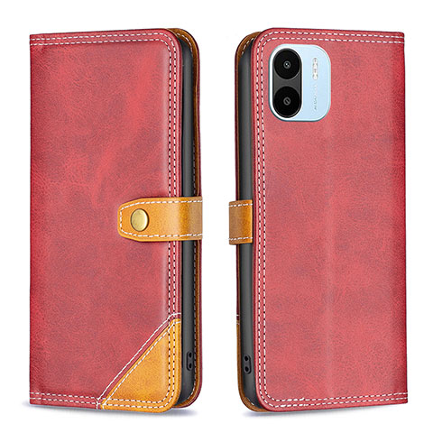 Coque Portefeuille Livre Cuir Etui Clapet B14F pour Xiaomi Redmi A1 Rouge