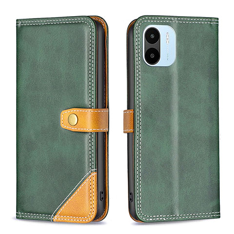 Coque Portefeuille Livre Cuir Etui Clapet B14F pour Xiaomi Redmi A2 Plus Vert