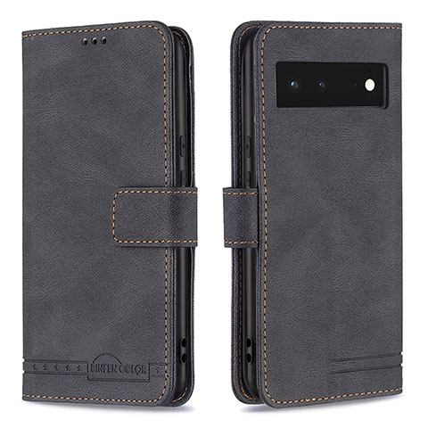 Coque Portefeuille Livre Cuir Etui Clapet B15F pour Google Pixel 6 5G Noir