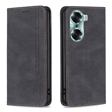 Coque Portefeuille Livre Cuir Etui Clapet B15F pour Huawei Honor 60 5G Noir