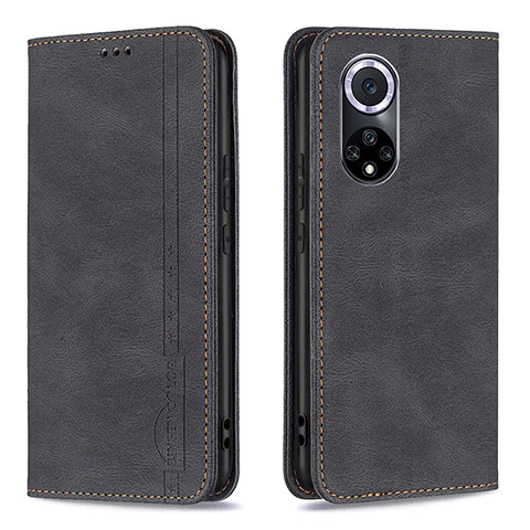 Coque Portefeuille Livre Cuir Etui Clapet B15F pour Huawei Nova 9 Noir