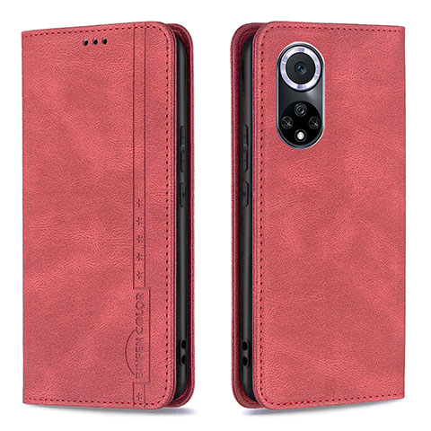 Coque Portefeuille Livre Cuir Etui Clapet B15F pour Huawei Nova 9 Rouge