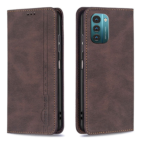 Coque Portefeuille Livre Cuir Etui Clapet B15F pour Nokia G11 Marron