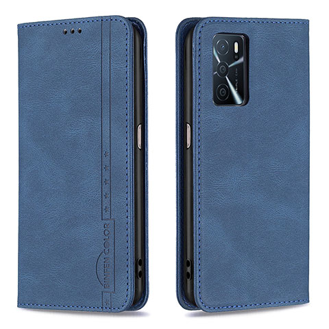 Coque Portefeuille Livre Cuir Etui Clapet B15F pour Oppo A16s Bleu