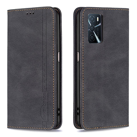 Coque Portefeuille Livre Cuir Etui Clapet B15F pour Oppo A54s Noir