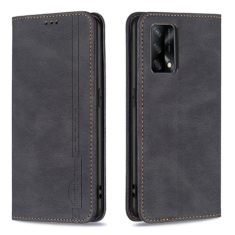 Coque Portefeuille Livre Cuir Etui Clapet B15F pour Oppo A74 4G Noir