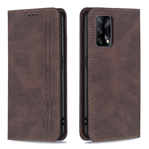 Coque Portefeuille Livre Cuir Etui Clapet B15F pour Oppo A95 4G Marron