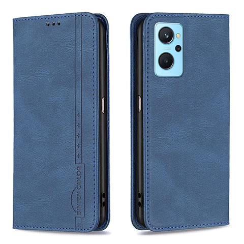 Coque Portefeuille Livre Cuir Etui Clapet B15F pour Oppo A96 4G Bleu