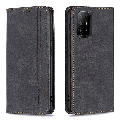 Coque Portefeuille Livre Cuir Etui Clapet B15F pour Oppo Reno5 Z 5G Noir