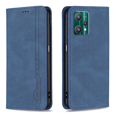 Coque Portefeuille Livre Cuir Etui Clapet B15F pour Realme 9 5G Bleu