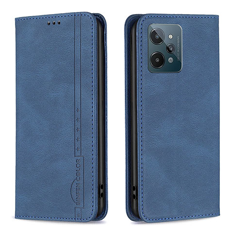 Coque Portefeuille Livre Cuir Etui Clapet B15F pour Realme C31 Bleu