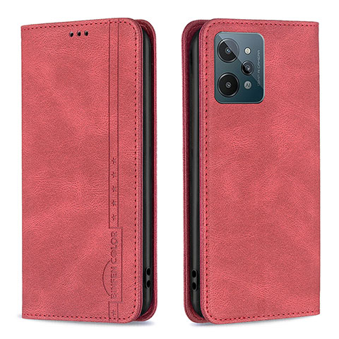 Coque Portefeuille Livre Cuir Etui Clapet B15F pour Realme C31 Rouge