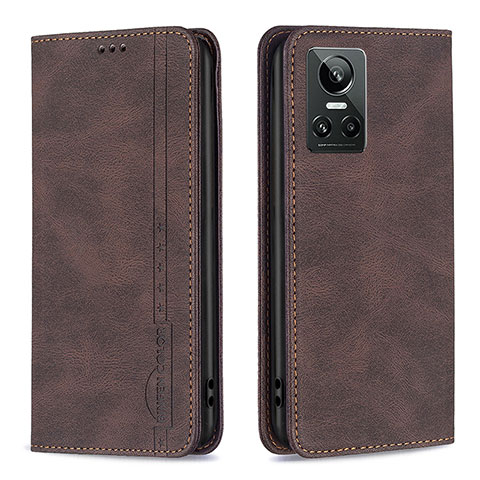 Coque Portefeuille Livre Cuir Etui Clapet B15F pour Realme GT Neo3 5G Marron