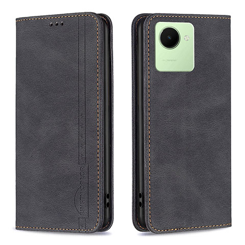 Coque Portefeuille Livre Cuir Etui Clapet B15F pour Realme Narzo 50i Prime Noir