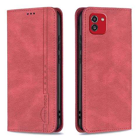 Coque Portefeuille Livre Cuir Etui Clapet B15F pour Samsung Galaxy A03 Rouge